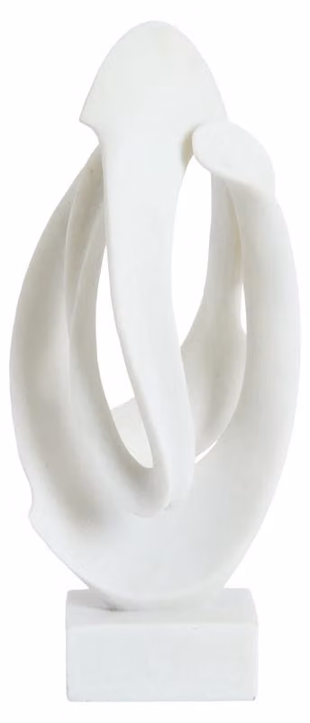 Ornamento bianco in plastica suggestivo Light & Living Lavinia