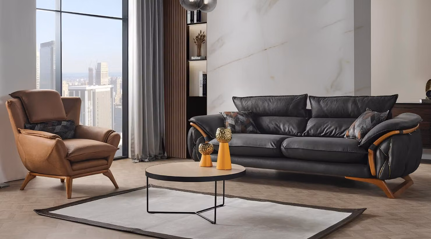 Polstermöbel Sofagarnitur Sofalandschaft Couchmöbel Sofa Wohnzimmer Couch 3+1