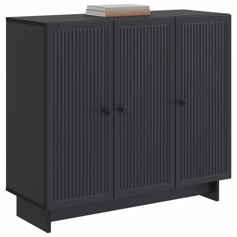 Credenza Nero 89 x 34,5 x 80 cm Legno ingegnerizzato
