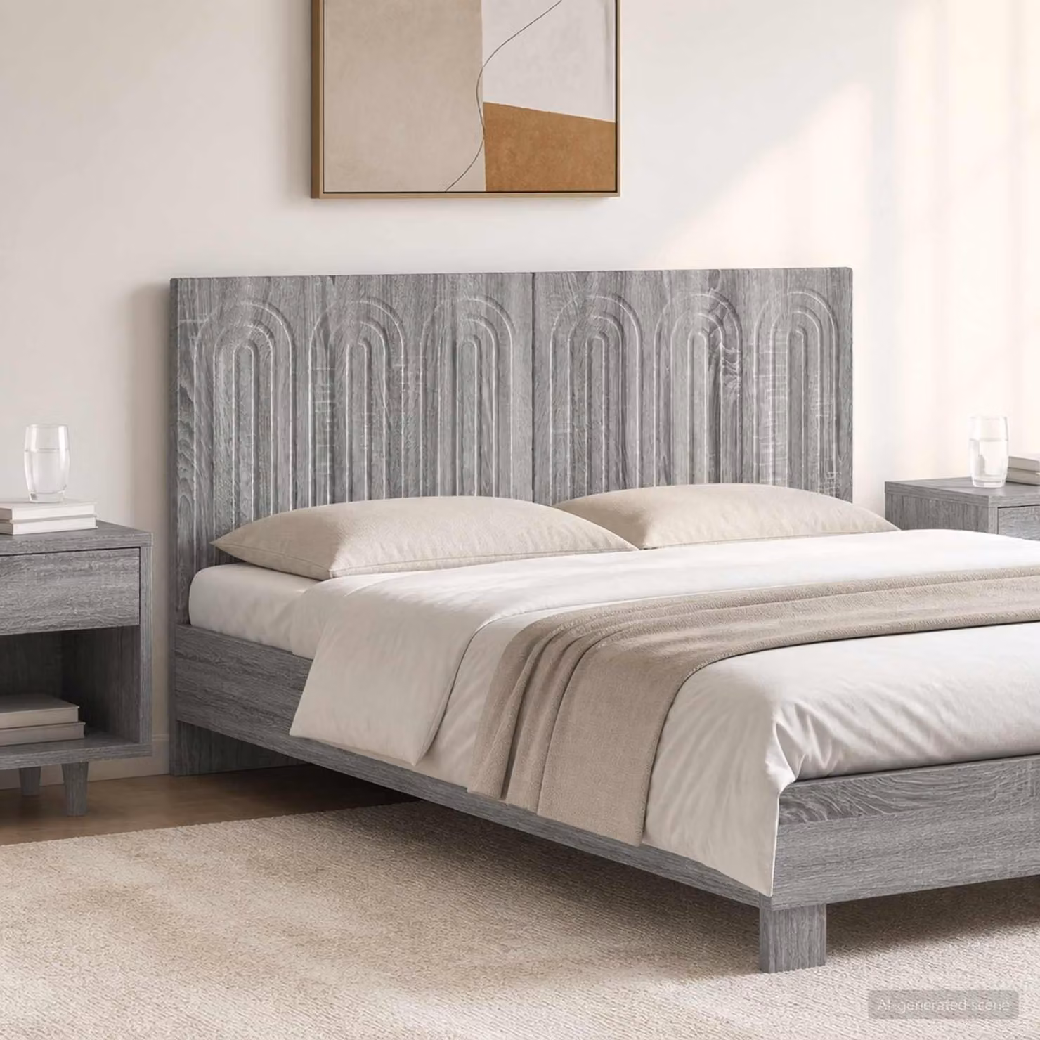 Testiera da muro vidaXL ALKMAAR in legno ingegnerizzato grigio Sonoma