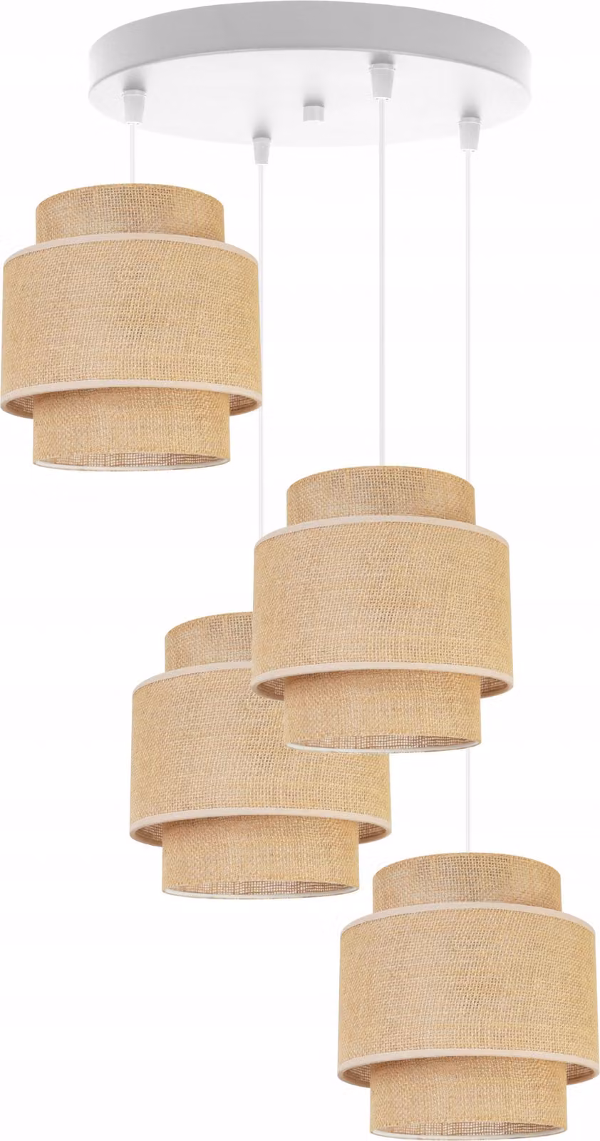 Lampada a sospensione, lampadario da soffitto, paralume, Boho Juta