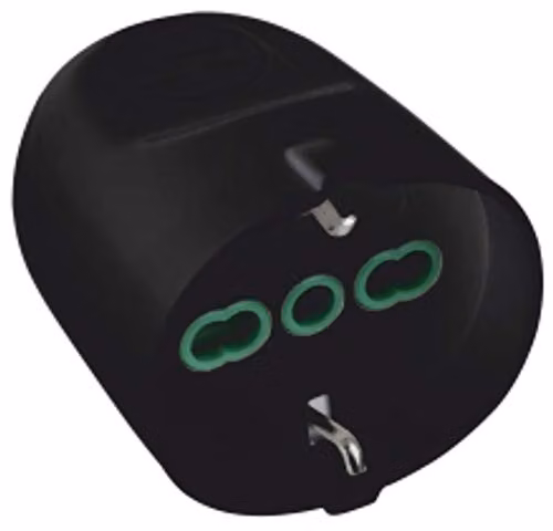 Fanton Presa Schuko 10/16A Nera 2P+T Bipasso per Uso Domestico