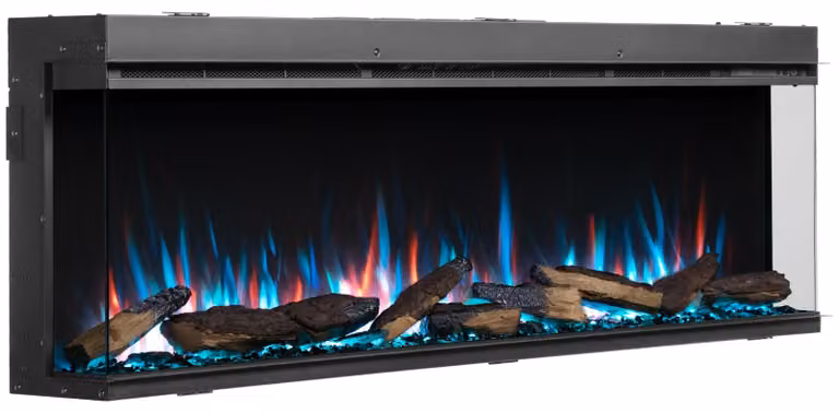 Camino elettrico da parete - 60 Inch - 2000 Watt - Design moderno - Camino da incasso