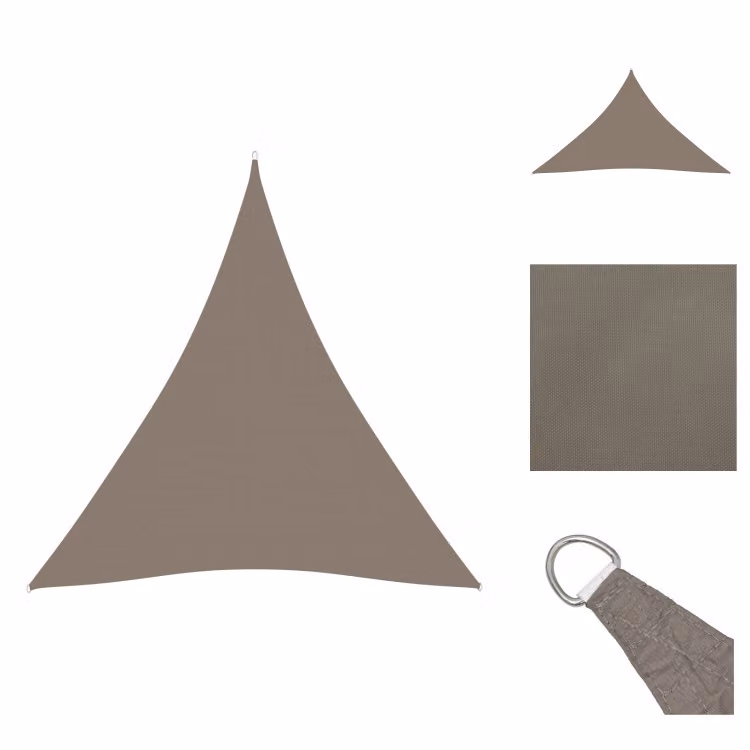 vidaXL Tenda da sole in tessuto Oxford triangolare 4x4x4 m Taupe - Ombrelloni e tende da sole