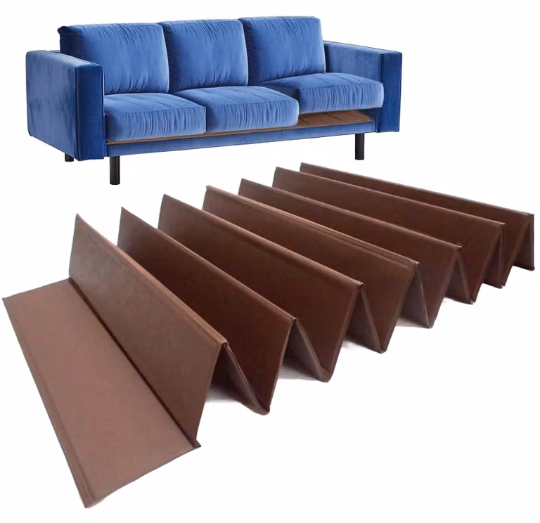 Comodino in legno per divano a tre posti