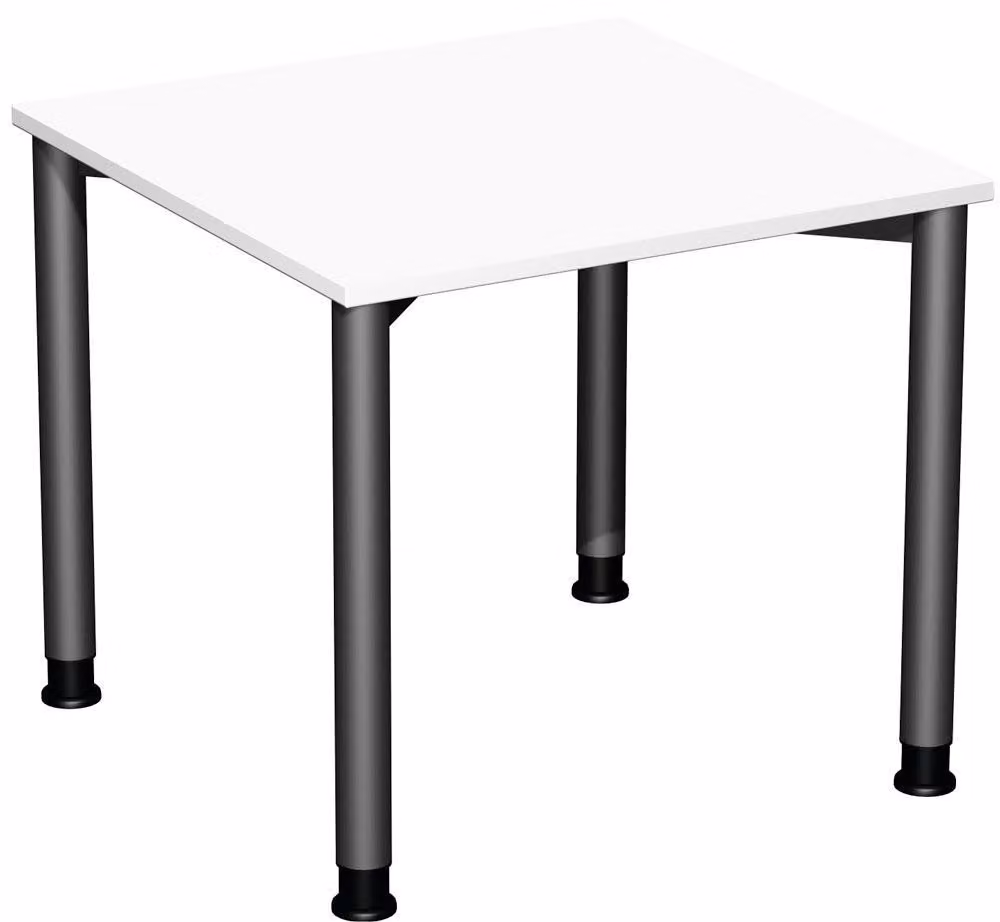 Scrivania regolabile in altezza, 800x800x680-800, bianco/antracite