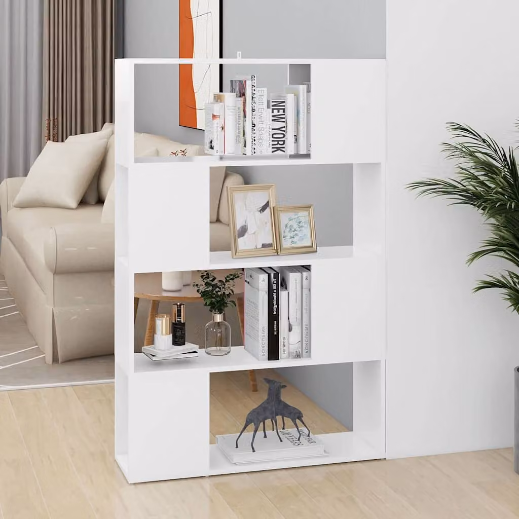 Libreria/Divisorio vidaXL Bianco in MDF L: 80 cm, P: 24 cm, H: 124,5 cm