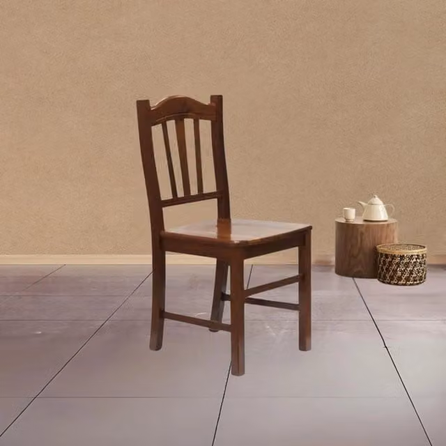 Set di 2 sedie Silvana in legno marrone stile rustico per cucina e soggiorno
