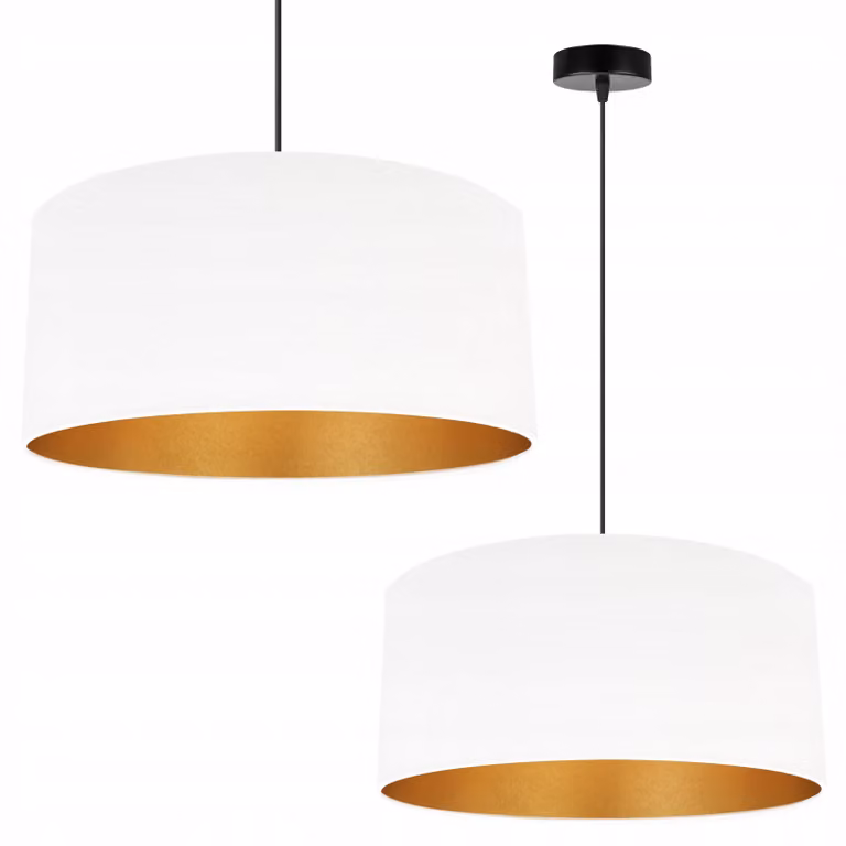 Lampada a sospensione Lampadario in velluto dorato Paralume