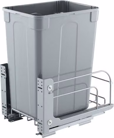 Pattumiera estraibile per mobili da cucina Vevor grigia con sistema di chiusura in metallo e kit per anta, capacità 39,8 l