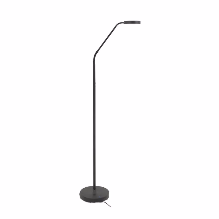 HighLight Lampada da terra a LED Round Move, dimmerabile, Nero, Soggiorno / Sala da pranzo, Metallo, Moderno, Lampada LED da terra