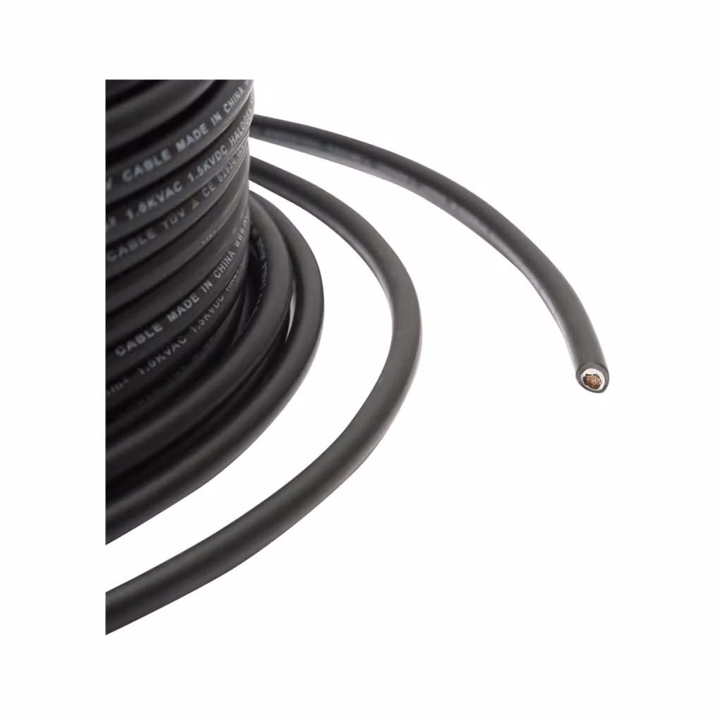 Rotolo di cavo per pannello solare Leader nero 6 mm x 50 m 1,5 KV con conduttore in rame – 2