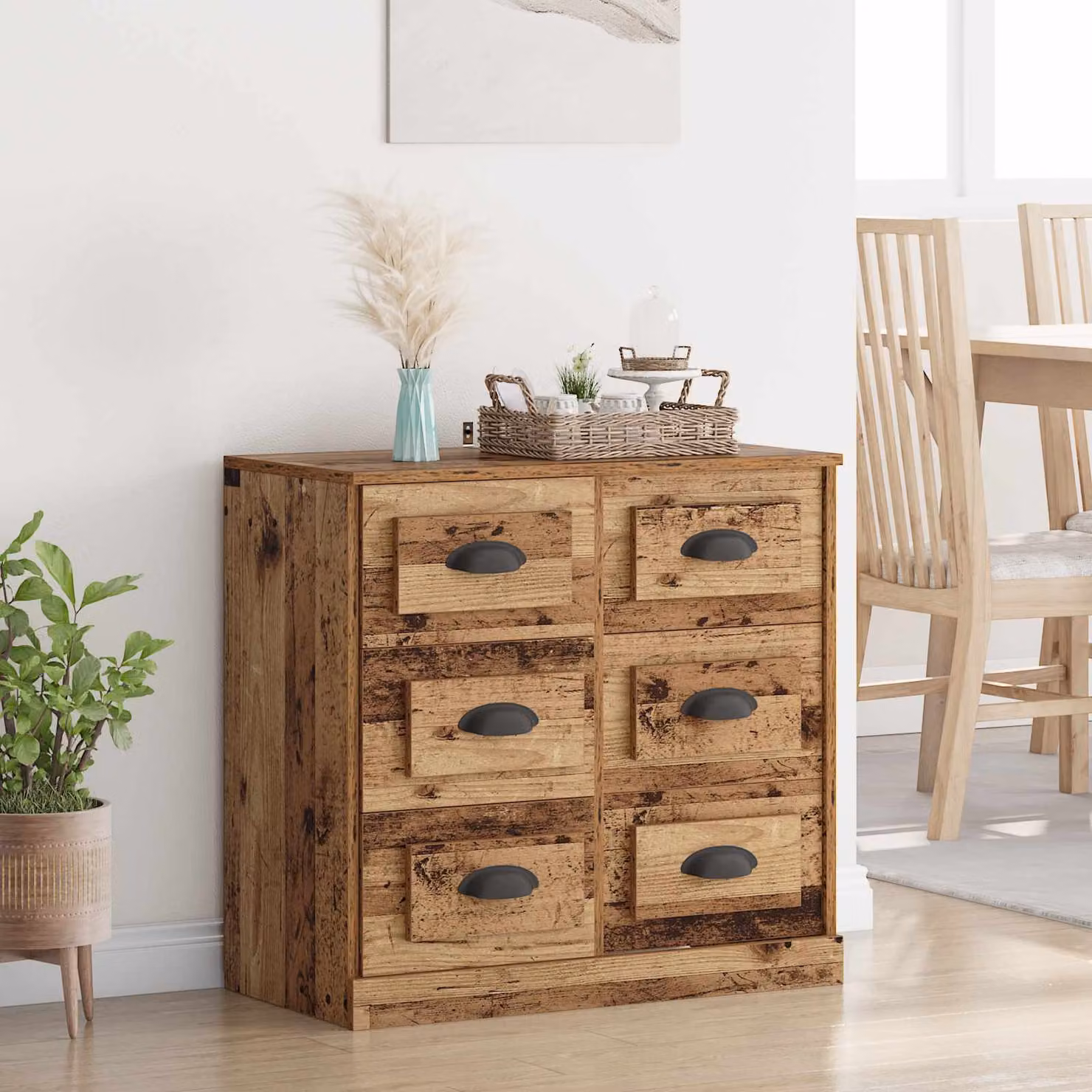 Credenza vidaXL in legno vecchio marrone L: 70 cm, P: 35,5 cm, H: 67,5 cm