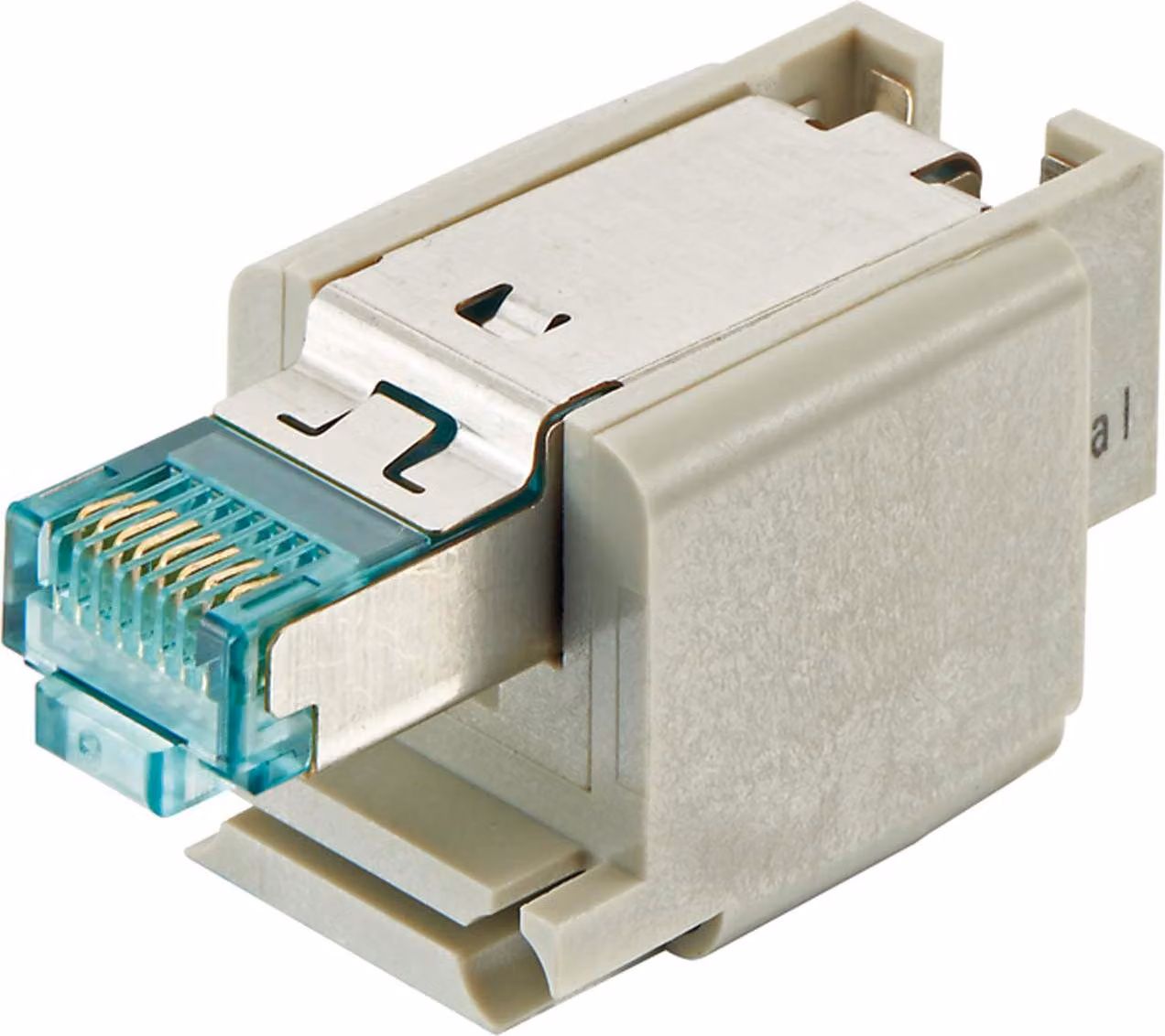 HARTING Han-Brid RJ45 C Cat 6A inserto maschio (M) connettore a taglio (contatti IDC), 10 poli 2/8 24 V, 10 A - 1 pezzo