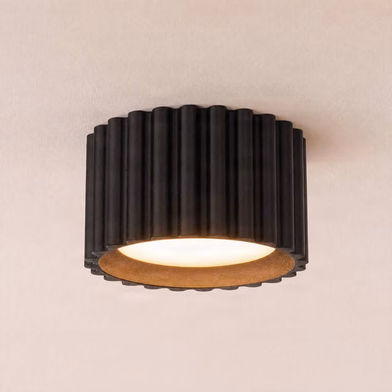 Plafoniera soffitto Aura 1 SOLLUX LIGHTING, dimmerabile, Nero, Corridoio, Alluminio, Moderno, Plafoniera