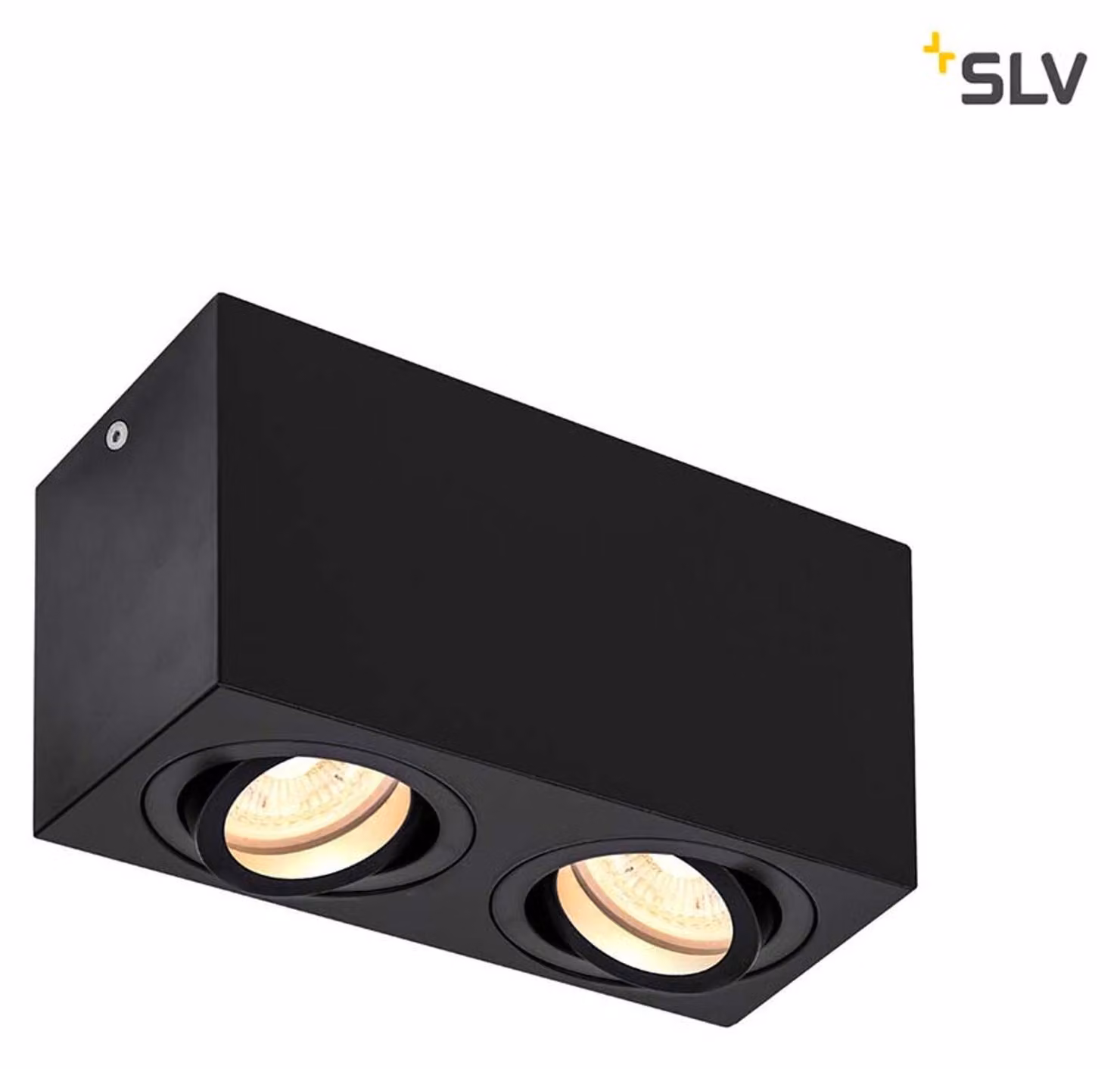 Triledo Plafoniera doppia a 2 luci nera GU10