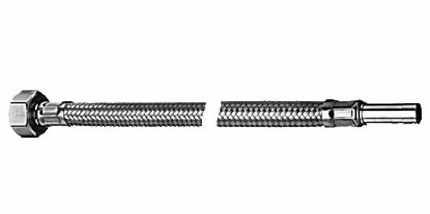 Tubo flessibile Schell clean-fix S FLEX 1/2" OD, tronchetto Ø 10 mm 500 mm, cromo