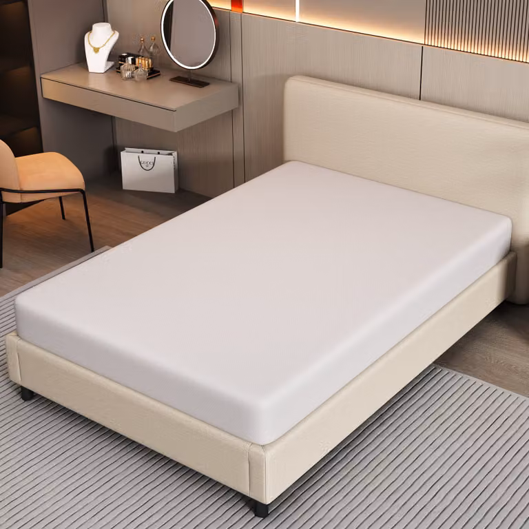 Materasso Flieks 90x200cm H3 Materasso con particelle antiscivolo e maniglie, Materasso in schiuma traspirante con rivestimento lavabile, altezza 16cm