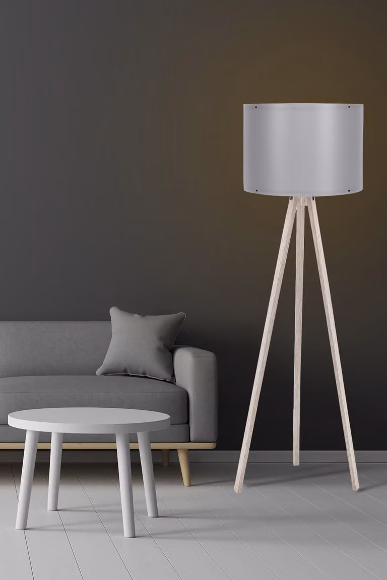Opviq, 118- 118PRL, crema, lampade da terra, corpo in MDF