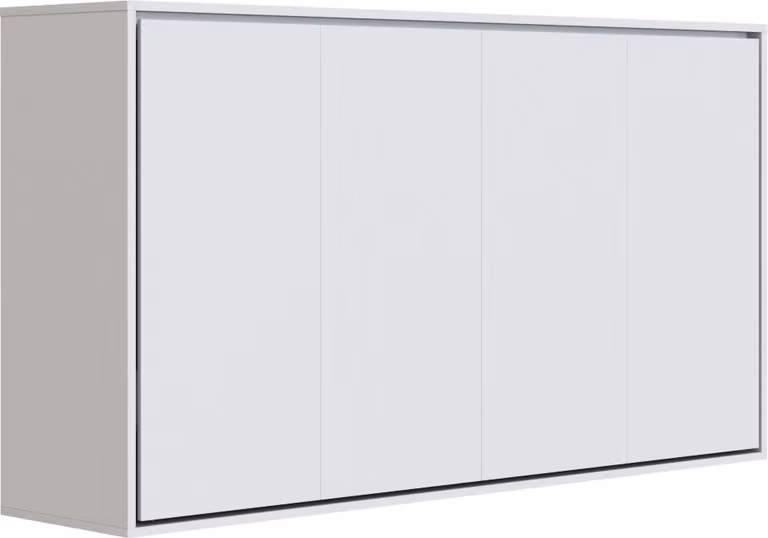 Letto a scomparsa 100x200 Orizzontale (M2 55cm profondità) Grigio perla