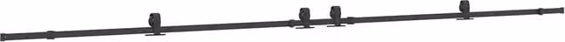 Kit di Binari per Porte Scorrevoli CFW7156914 in Acciaio Inox Nero Opaco Lunghezza: 427 cm