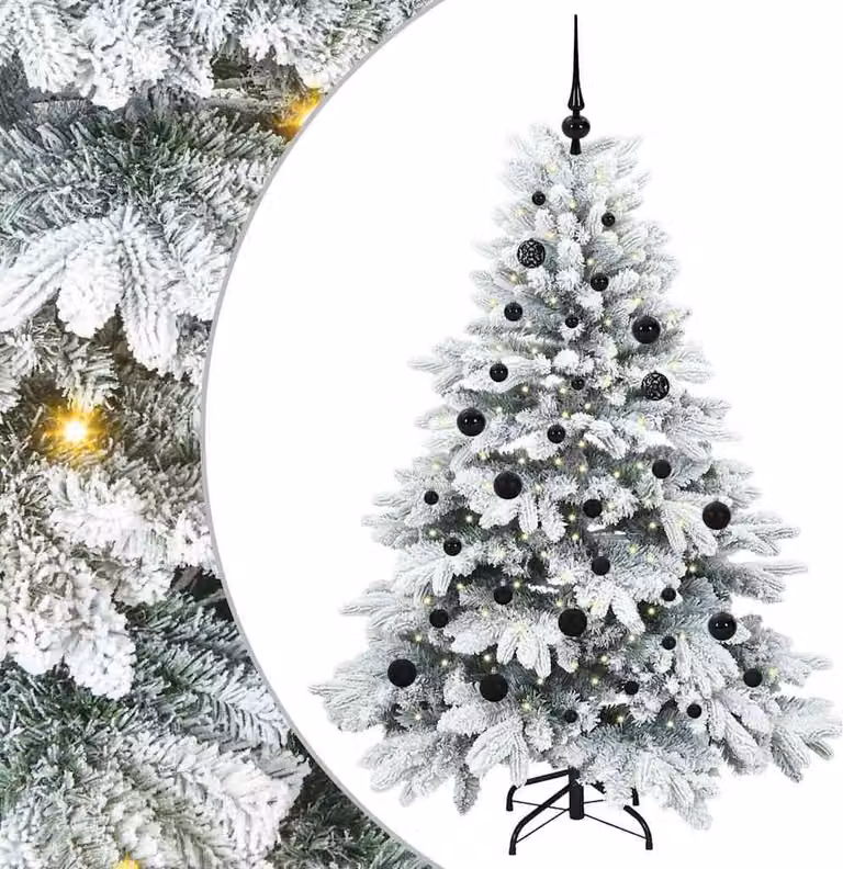 Albero di Natale artificiale con 150 LED Bianco 150 cm PE e PVC
