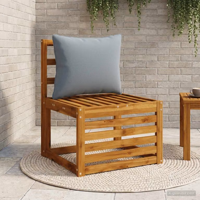 Cuscino per schiena vidaXL PUTTEN in poliestere blu con rivestimento rimovibile e lavabile in lavatrice