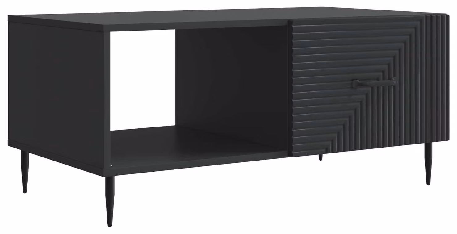 Tavolino da salotto Nero 90 x 50 x 40 cm Legno ingegnerizzato