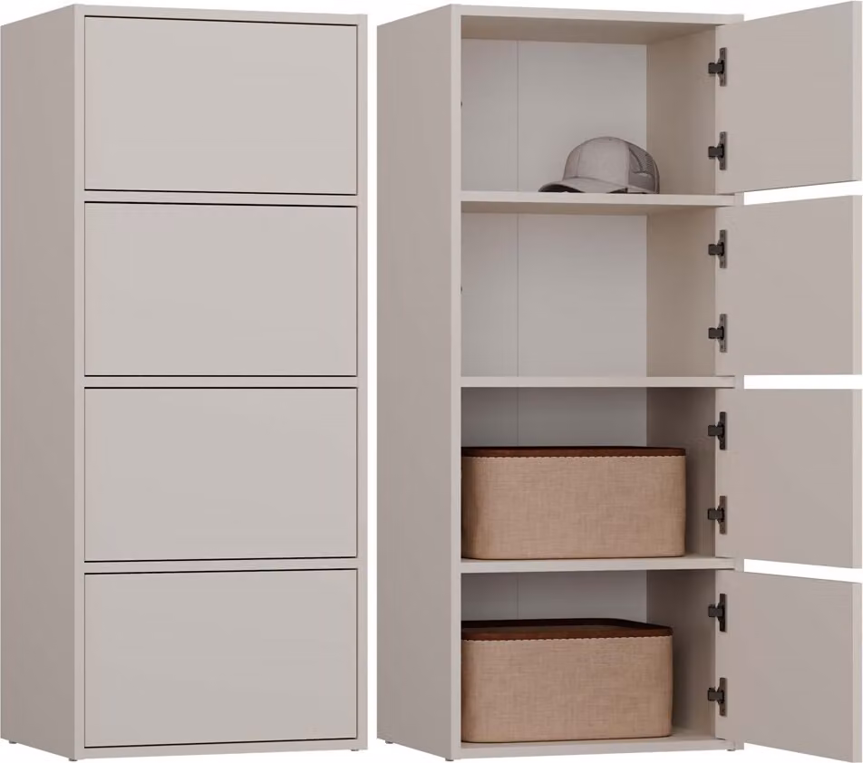 Comodino, in stile cachemire, dimensioni 50 x 119 x 40 cm, colore beige, dimensioni 50 x 119 x 40 cm