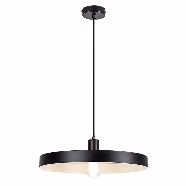 Rabalux 72017 Lampada a sospensione 1 spot Alatar, E27, nero, rotonda, industriale, ø400mm