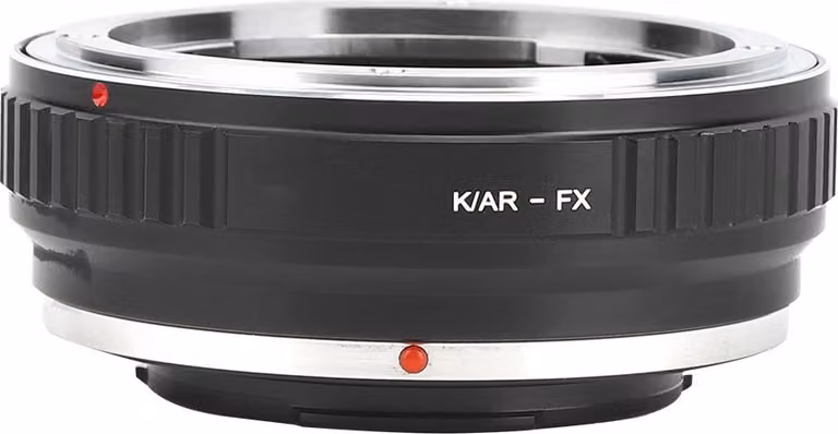 Anello adattatore per attacco obiettivo Fikaz k AR FX per fotocamere Konica e Fujifilm