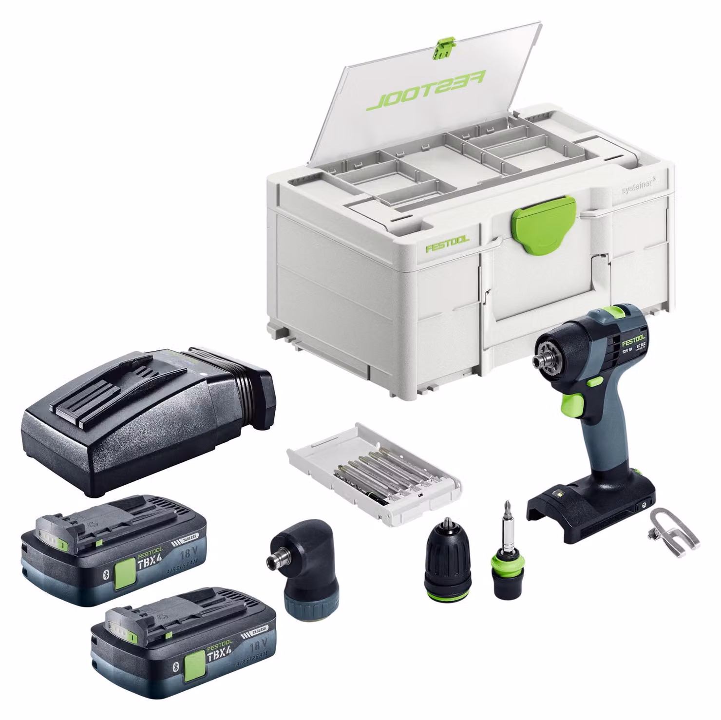 Festool TXS 18-Basic-Set Avvitatore a batteria 18 V 40 Nm Brushless + 1x batteria 4,0 Ah + caricabatteria rapido + Systainer