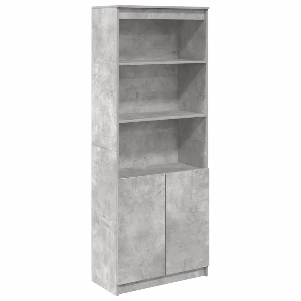 Credenza moderna a parete vidaXL in legno e MDF grigio L: 70 cm, P: 35 cm, H: 180 cm – 2