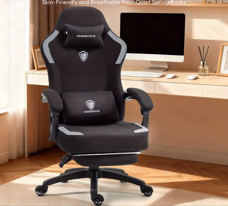 Sedia ergonomica da ufficio - Sedia per ufficio - Sedia per computer - Sedia da lavoro - Schienale regolabile - Con poggiapiedi