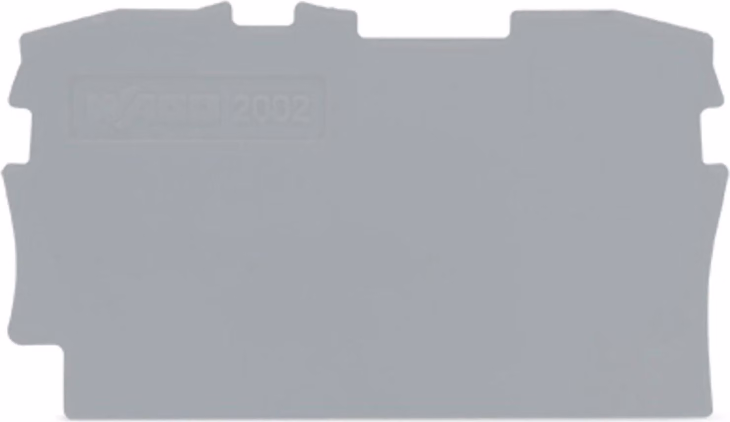 Piastra terminale e intermedia Wago, spessore 0,8 mm, grigia, 1 pz.