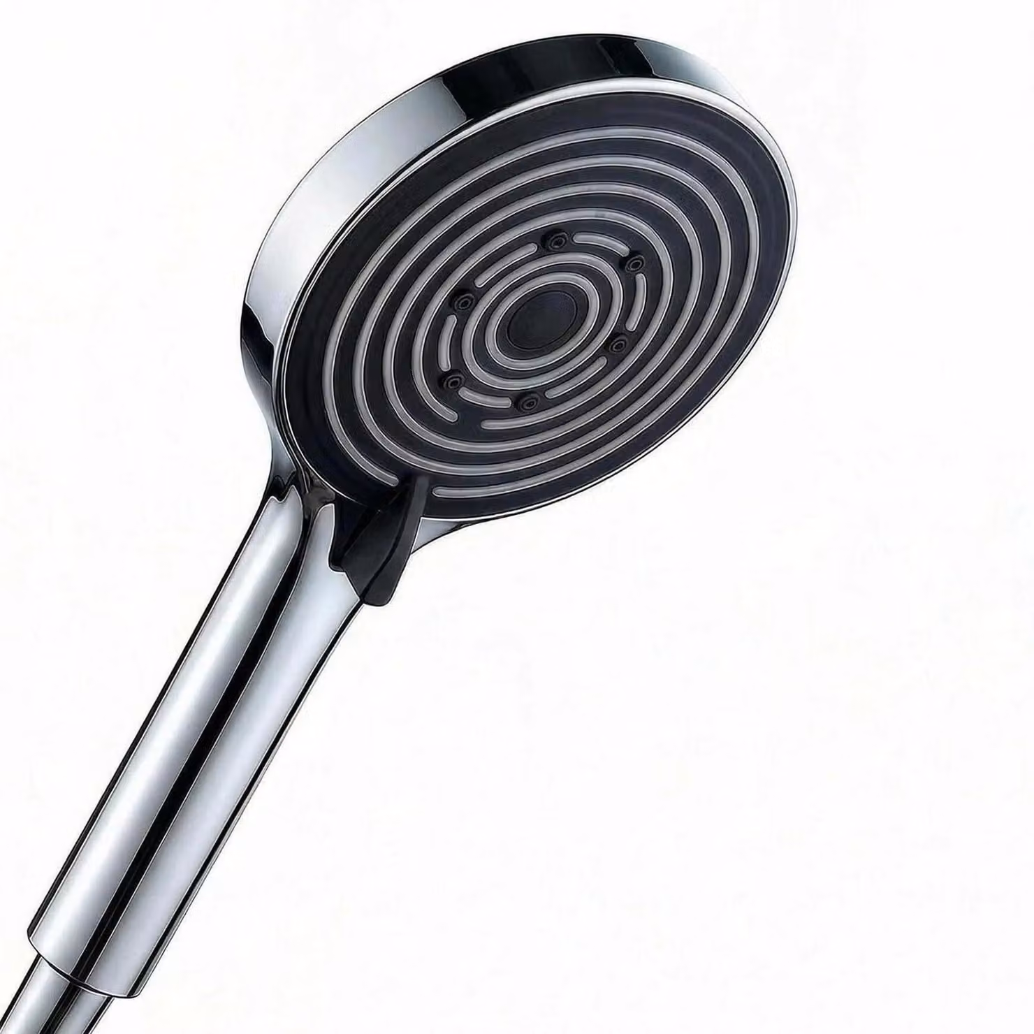 Doccia a mano con 5 getti, diametro 135 mm, finitura cromata, portata d'acqua 7 litri al minuto, anticalcare