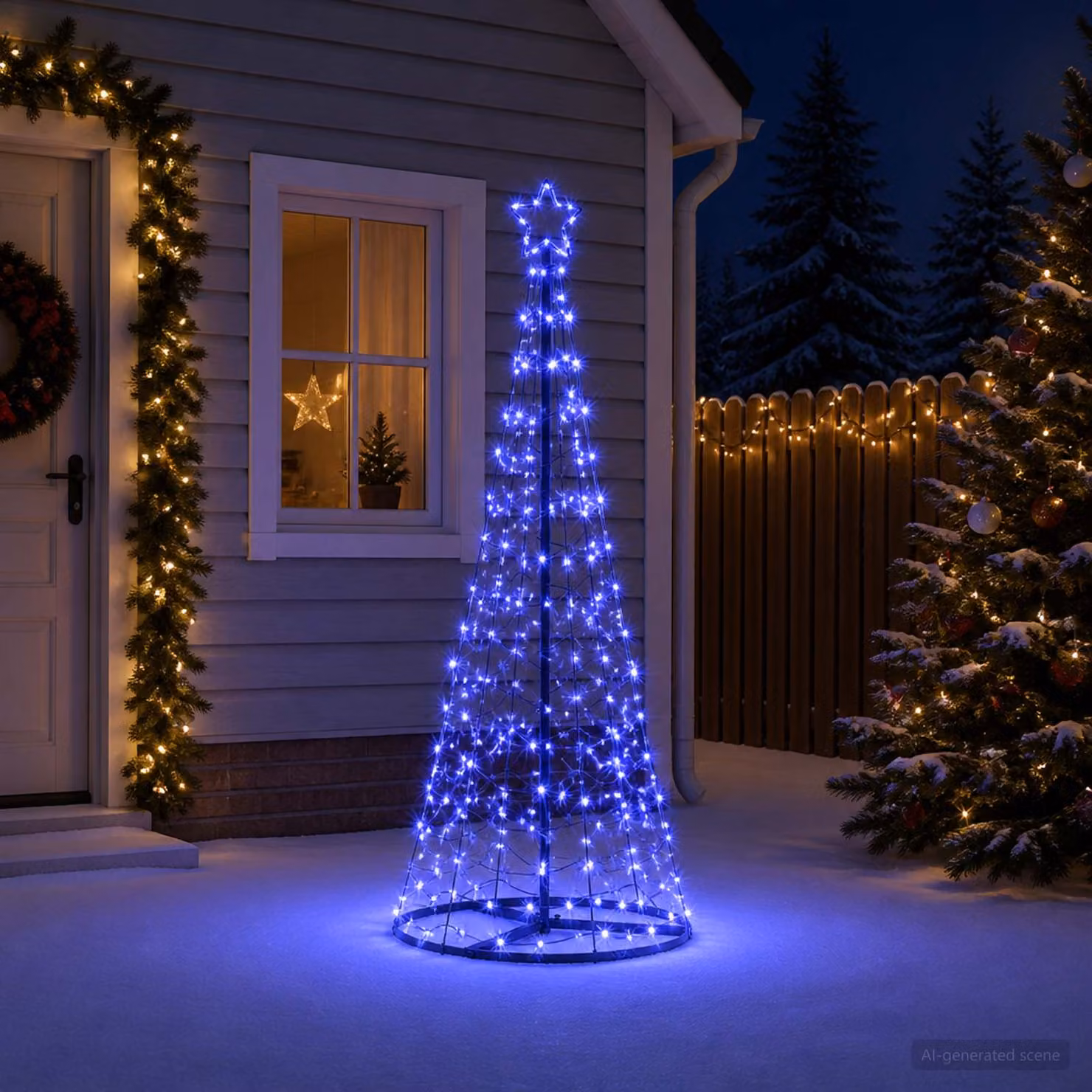 vidaXL Albero di Natale LED a spirale con base EKENAS 180 cm 220 LED