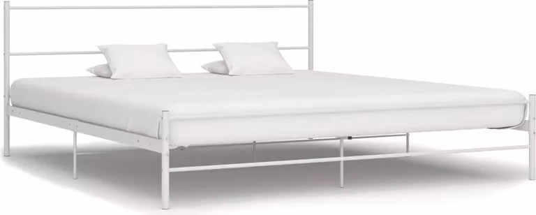 The Living Store Struttura letto in metallo bianco 160×200 cm