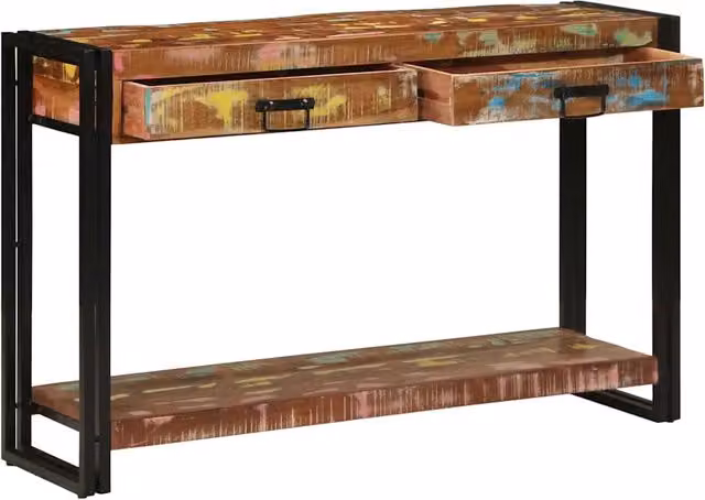 Tavolo consolle Multicolore Legno Recuperato Massello 4102735