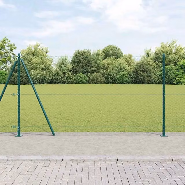 Recinzione esagonale con base in cemento 100 x 1,2 m Verde Rete 3353593