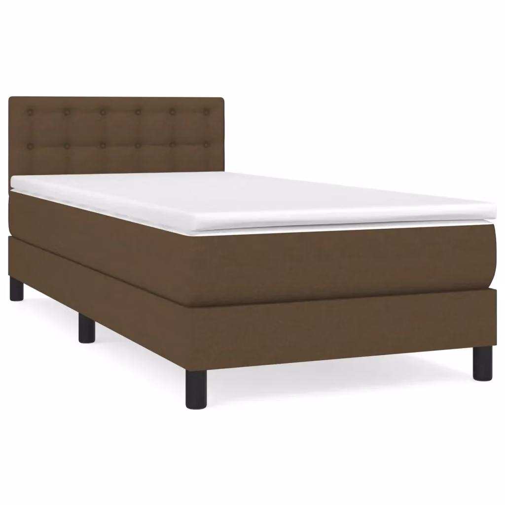 Letto Ibrido con Giroletto a Molle e Materasso vidaXL, Marrone e Bianco, L/P/H: 90 x 190 x 30 cm – 2