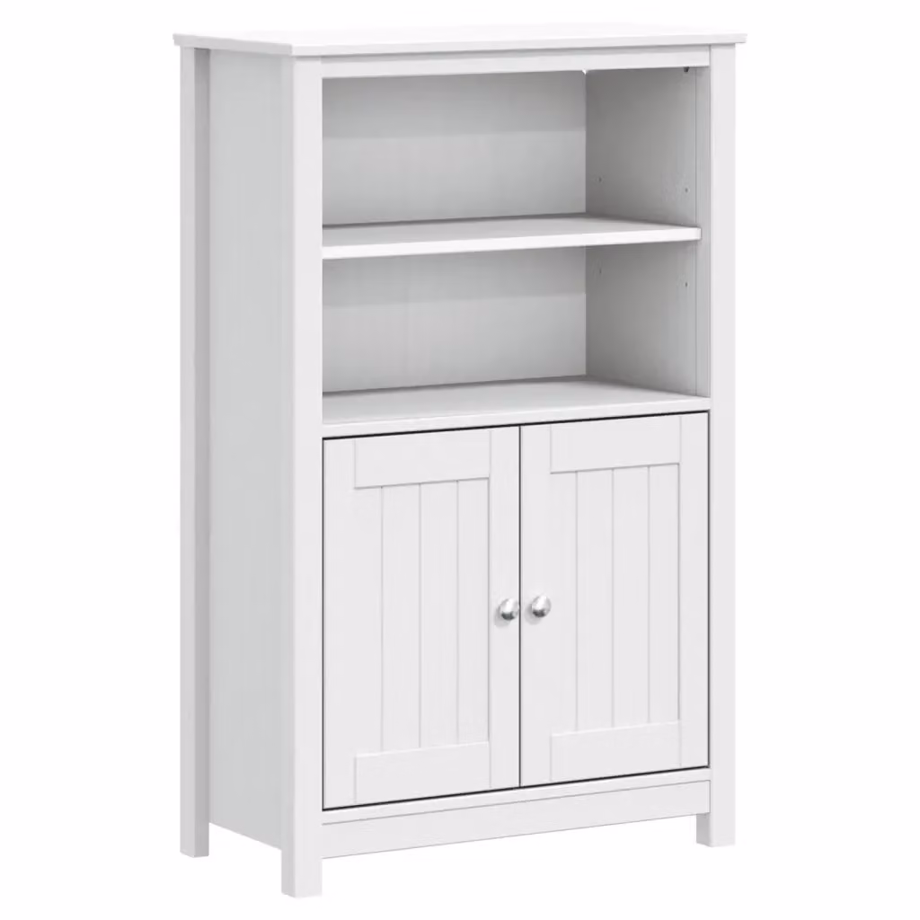 Mobile da bagno sospeso vidaXL in legno di pino bianco stile rustico L: 69,5 cm, P: 34 cm, H: 110 cm – 2
