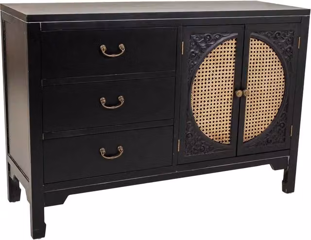 Credenza in legno nero 106x36x73