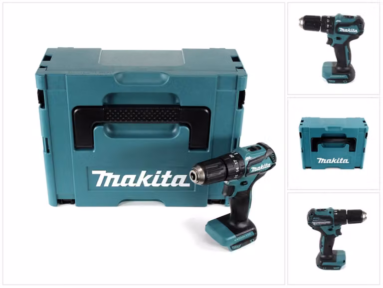 Makita DHP 483 ZJ Trapano avvitatore a percussione brushless a batteria 18 V in valigetta MAKPAC - senza batteria, senza caricatore