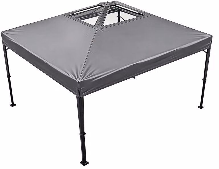 Gazebo, telo impermeabile, montaggio senza utensili, colore grigio