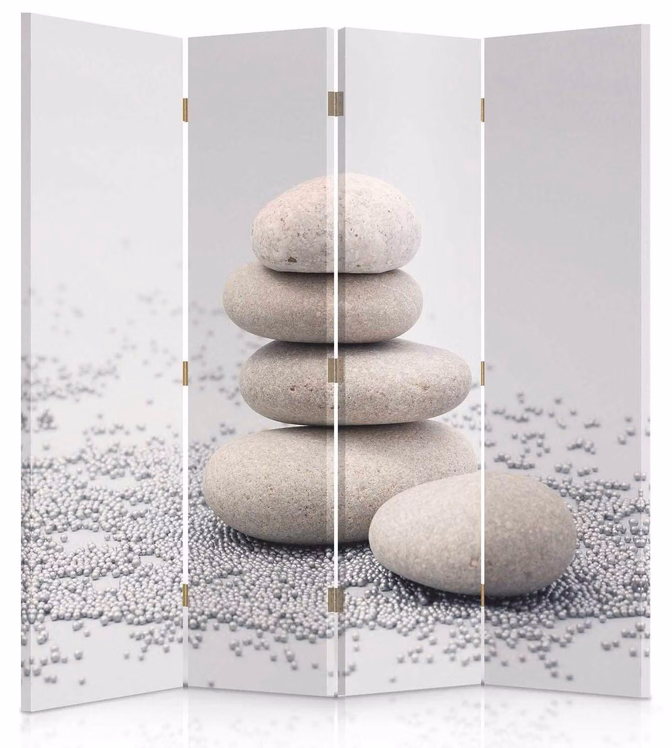 Set di 4 pannelli per paravento decorativo con stampa su tela
