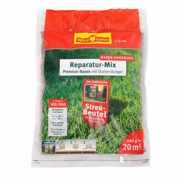 Erba sintetica Stanley Premium con fertilizzante iniziale L 20 SM, 640 g, 6 pezzi