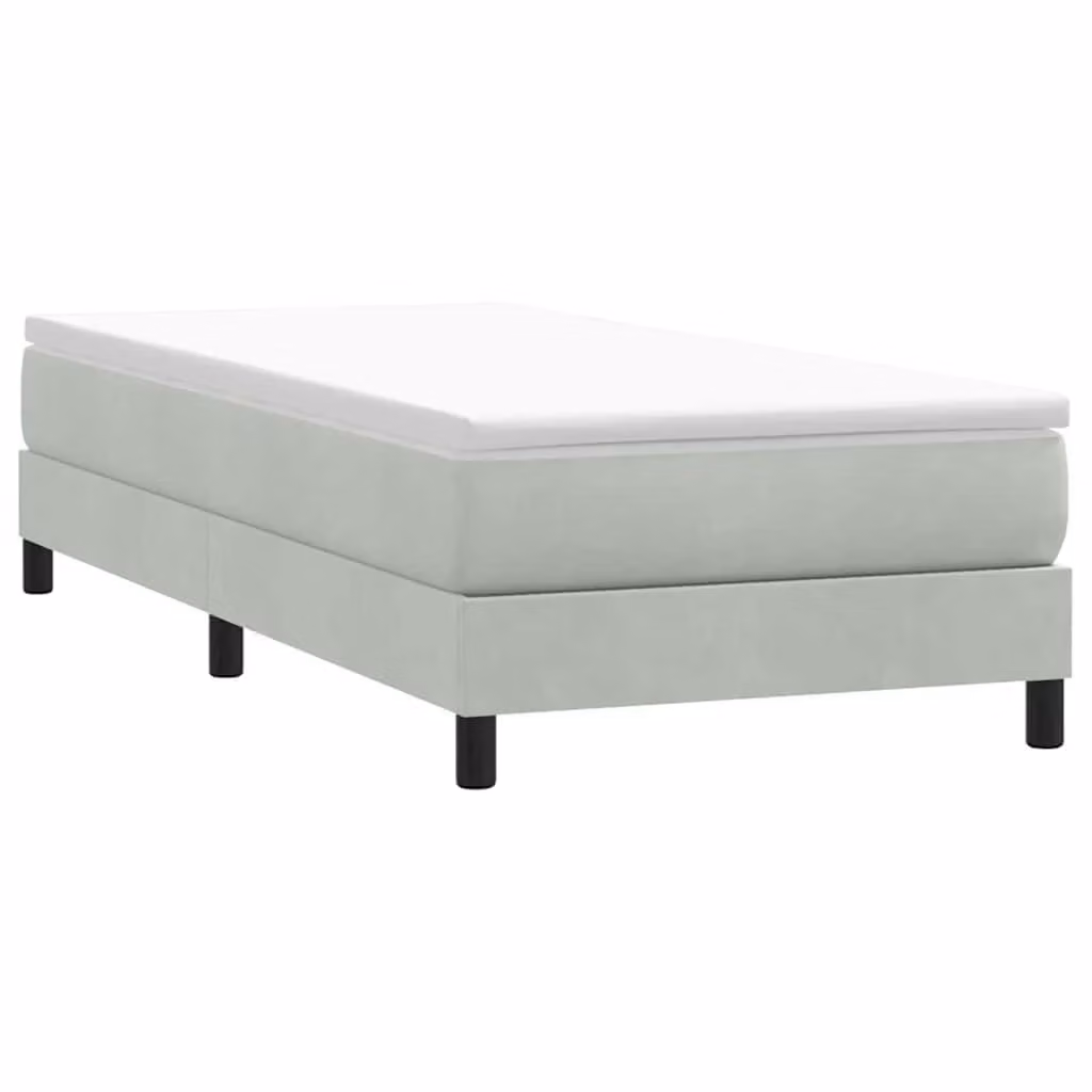vidaXL Giroletto a molle con struttura in velluto Grigio Chiaro L: 100 cm, P: 210 cm