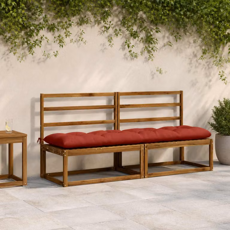 vidaXL Cuscino per panchina VIANEN 100% Poliestere Rosso