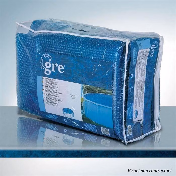 Copertura per piscina, rotonda, Ø 350-360 cm, spessore 180 µ, telo solare per piscine con telaio in acciaio